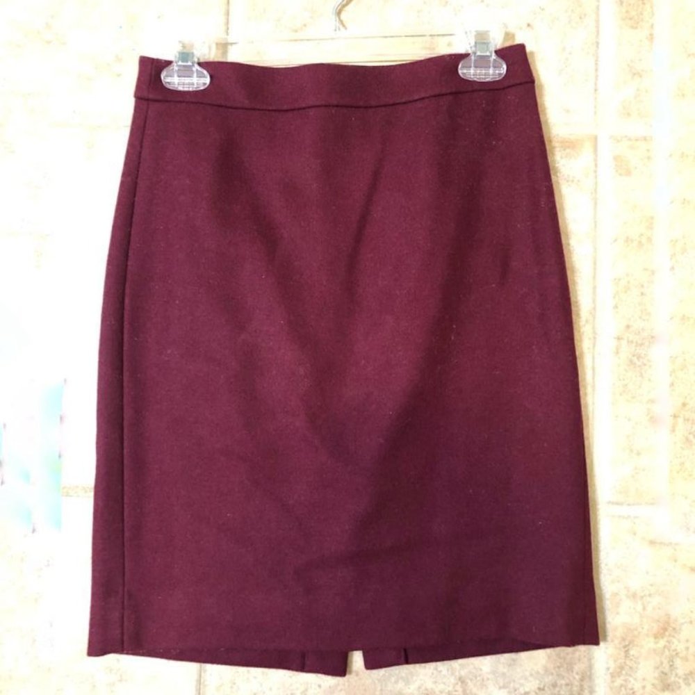 Ann Taylor Burgundy Pencil Skirt Size 00